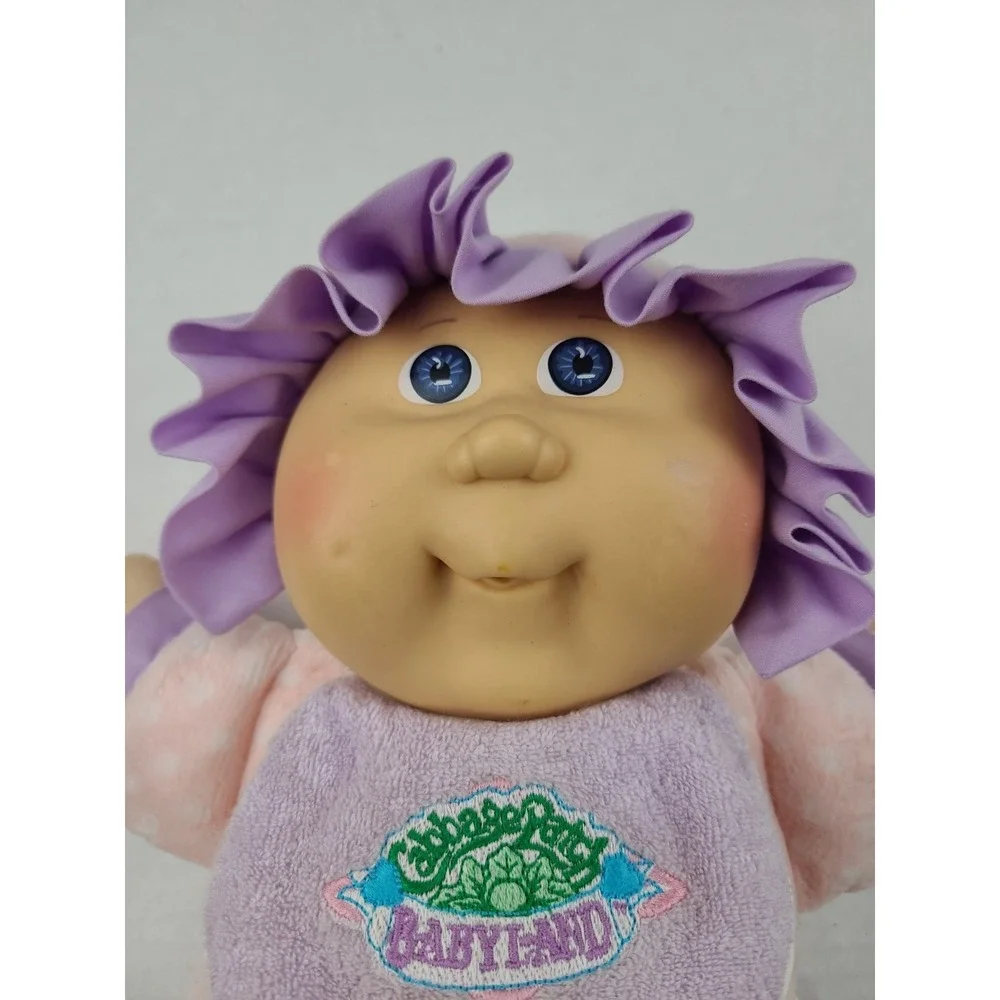 Vintage‎ 1988 Cabbage Patch Kids Baby-Land Plush Doll Pink Soft Body Pacifier
